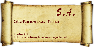 Stefanovics Anna névjegykártya